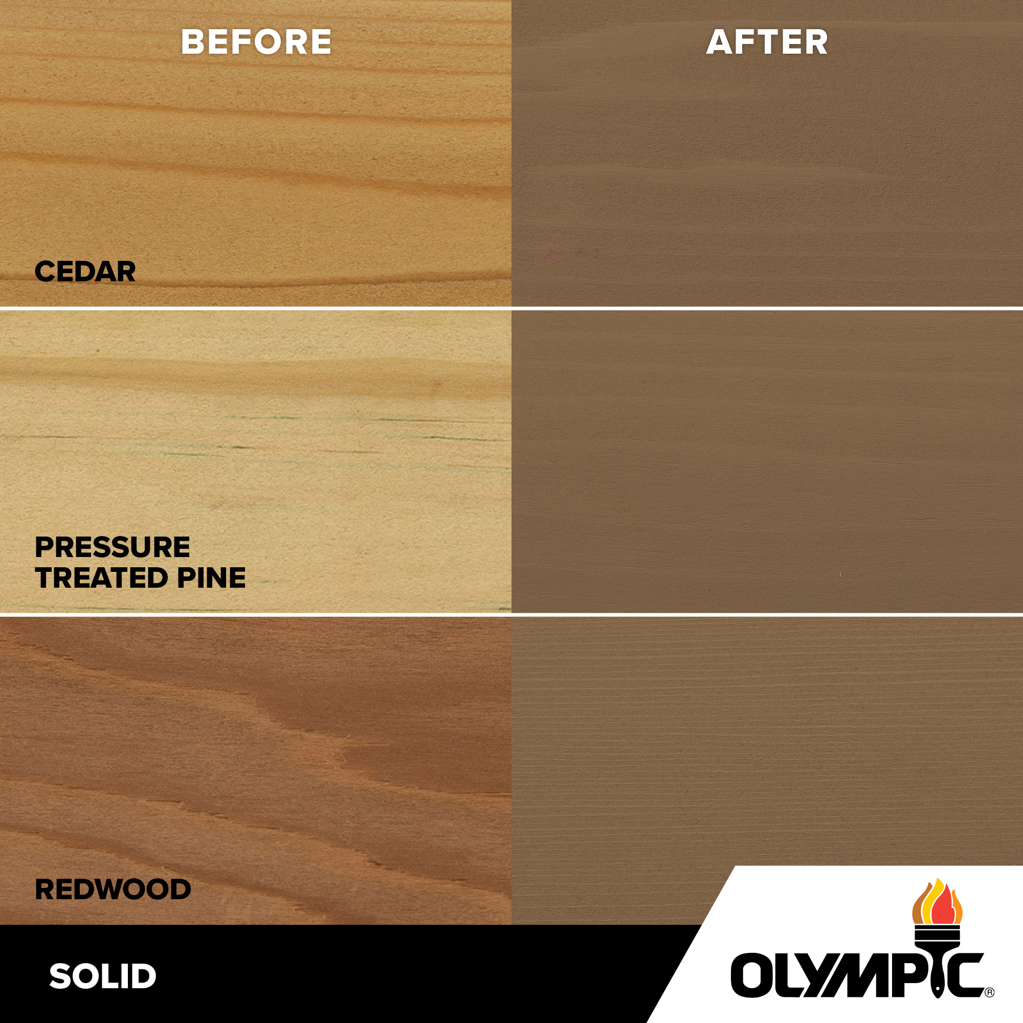 Exterior Wood Stain Colors - Taupe - Wood Stain Colors From Olympic.com