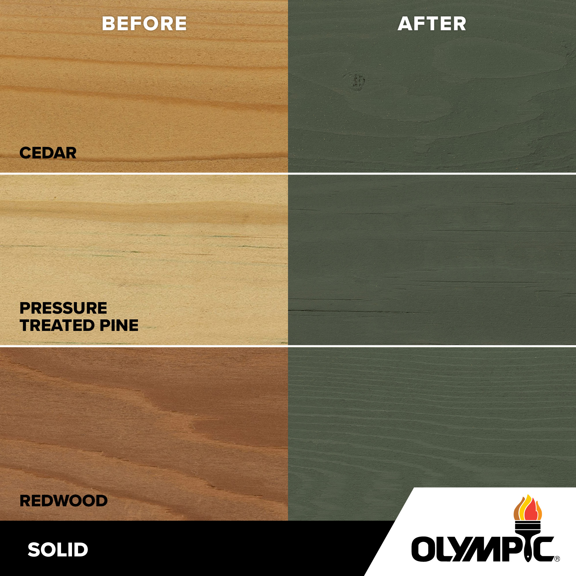 Exterior Wood Stain Colors - Ebony Gray - Wood Stain Colors From Olympic.com
